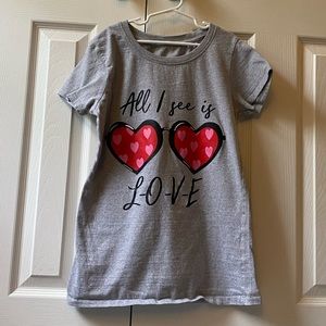 Grey “All I see is love” tee